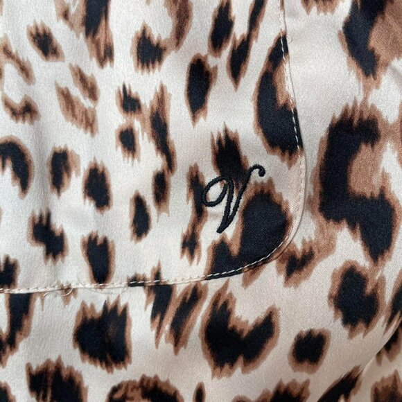 Victorias Secret Leopard Satin Pajama Set | Women’s Size Large - Picture 5 of 8